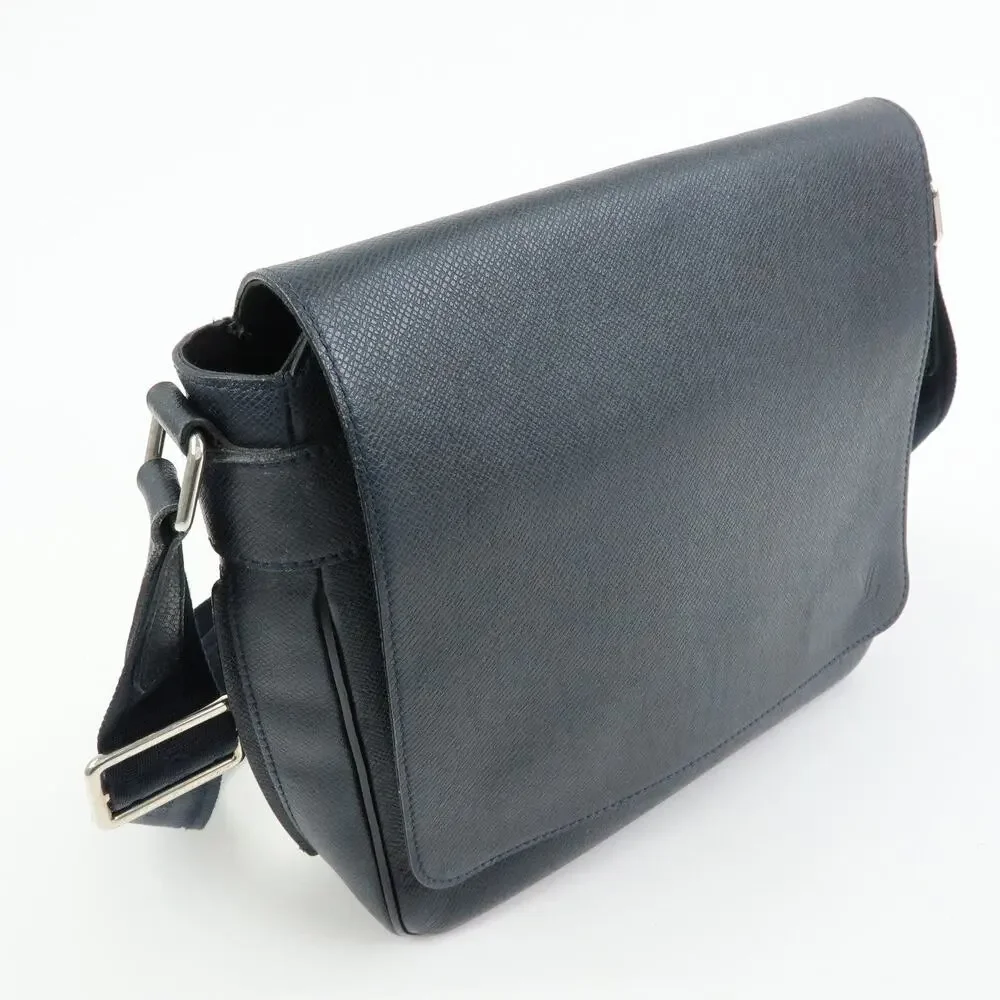 Louis Vuitton Taiga Leather Crossbody Bag Blue